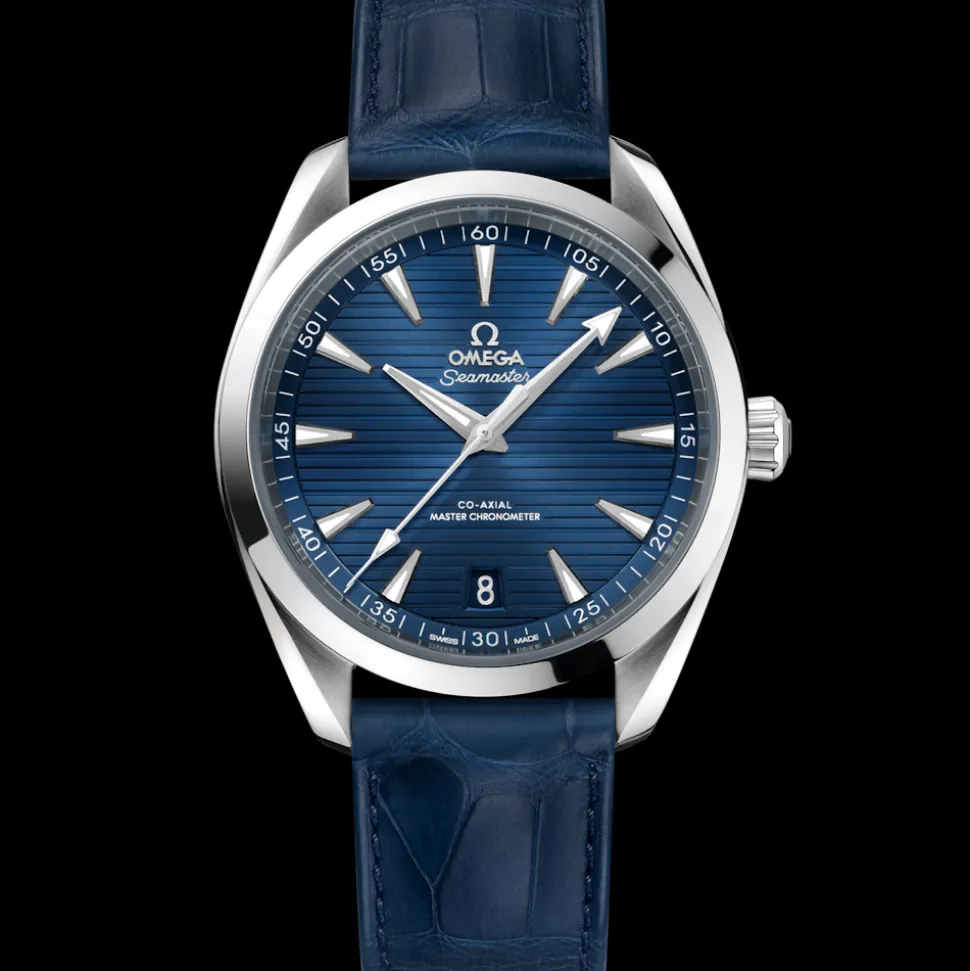 41 mm, steel on leather strap