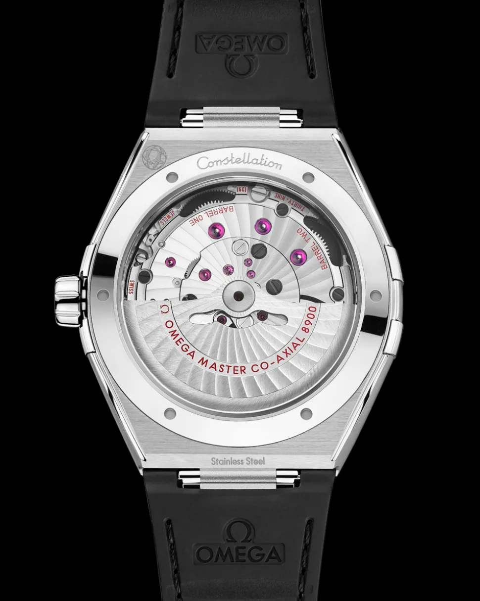 41 mm, steel on leather strap