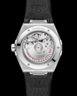 39 mm, steel on leather strap