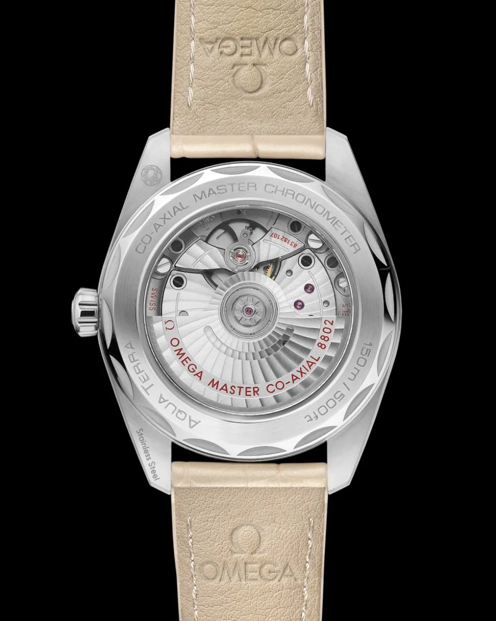 38 mm, steel on leather strap