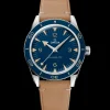 41 mm, steel on leather strap