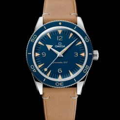 41 mm, steel on leather strap