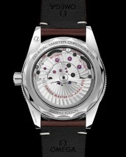 41 mm, steel on leather strap