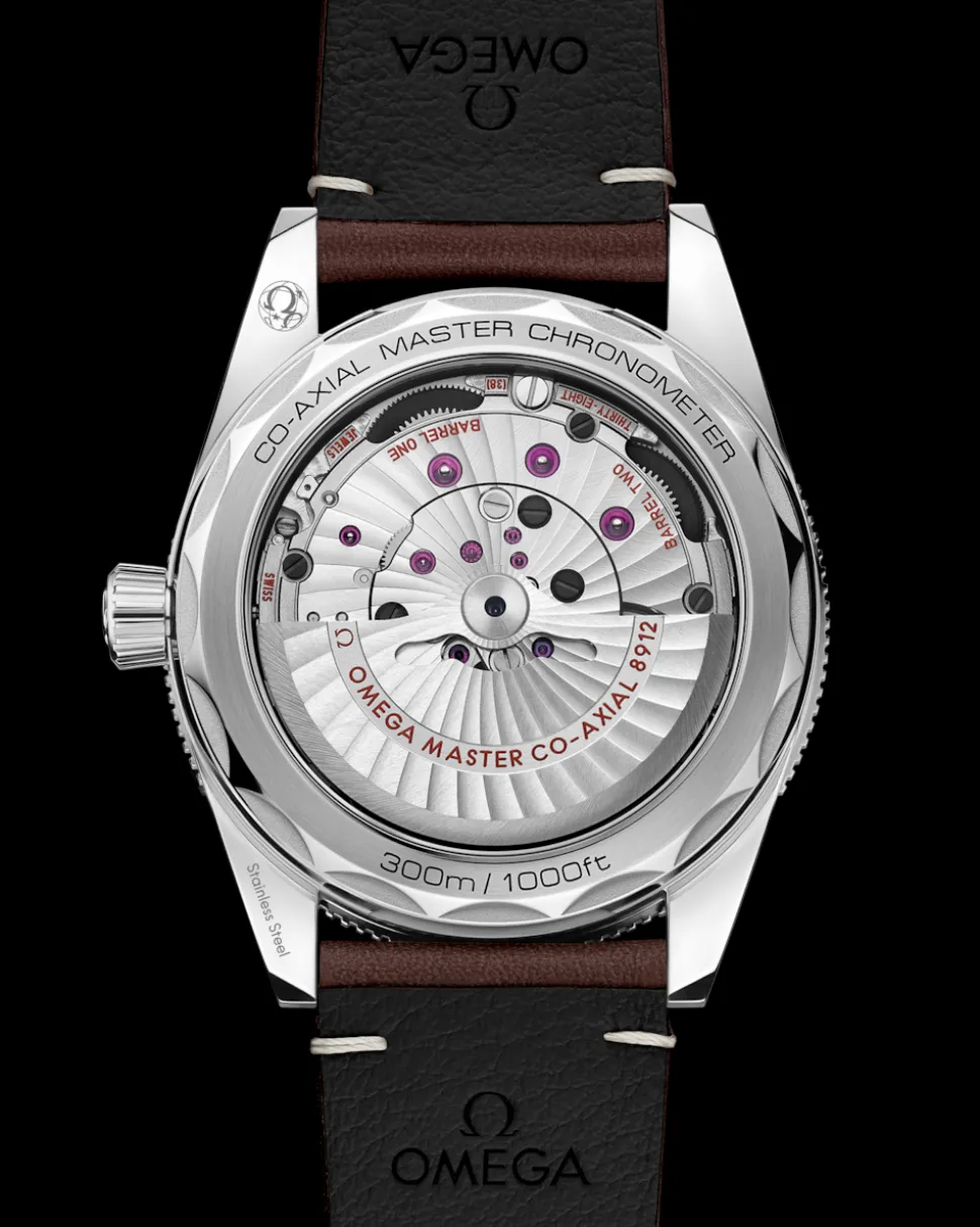 41 mm, steel on leather strap