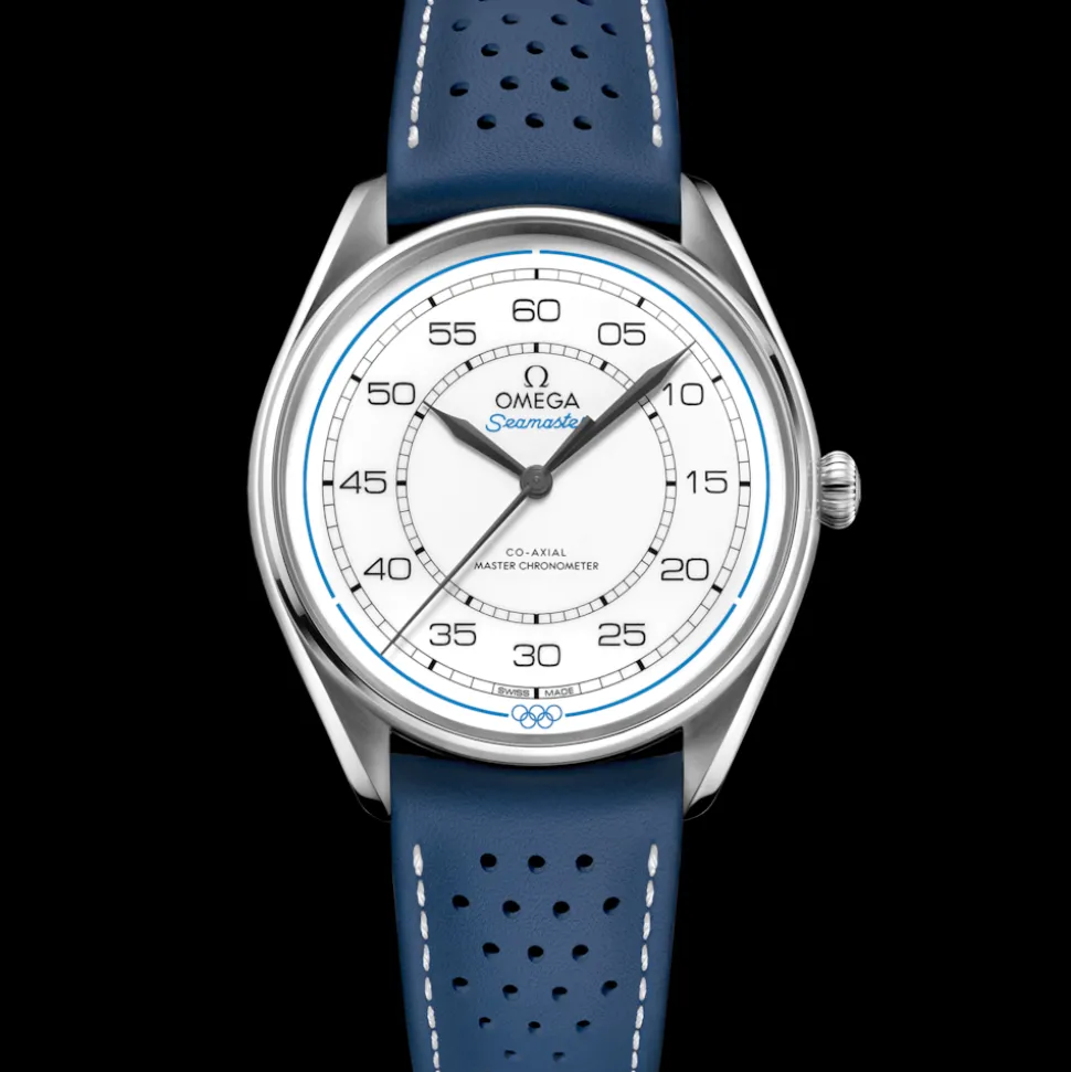 39.5 mm, steel on leather strap