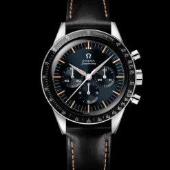 39.7 mm, steel on leather strap