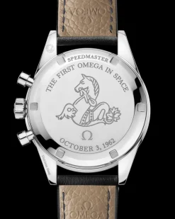 39.7 mm, steel on leather strap
