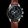 39.7 mm, steel on leather strap