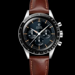 39.7 mm, steel on leather strap