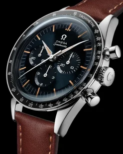39.7 mm, steel on leather strap