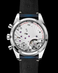 40.5 mm, steel on leather strap