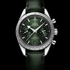 40.5 mm, steel on leather strap