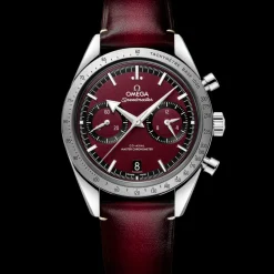 40.5 mm, steel on leather strap