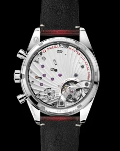 40.5 mm, steel on leather strap