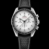 42 mm, steel on leather strap