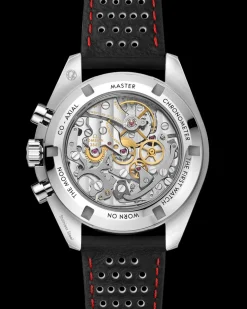 42 mm, steel on leather strap