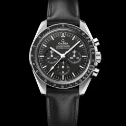 42 mm, steel on leather strap