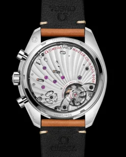 43 mm, steel on leather strap