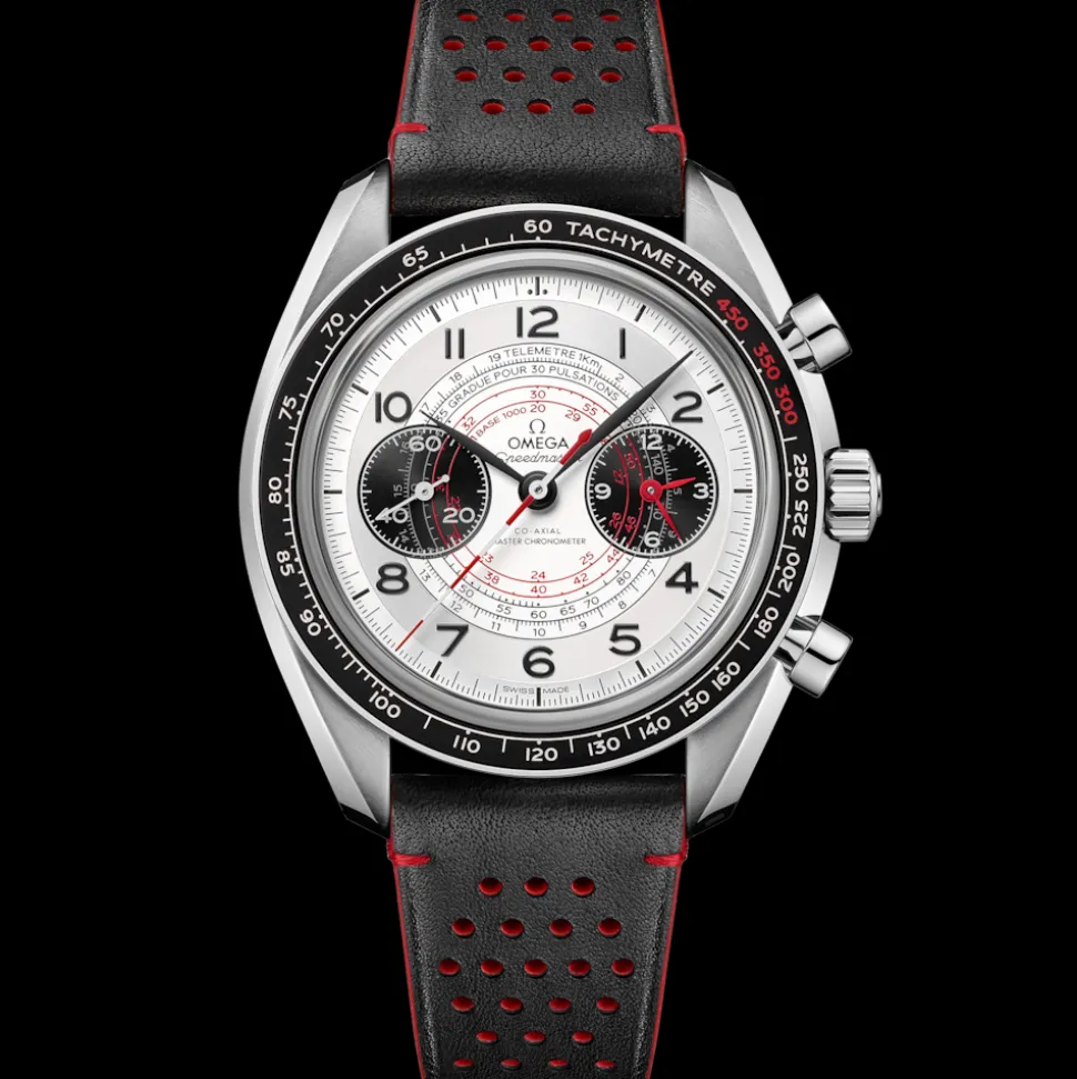 43 mm, steel on leather strap