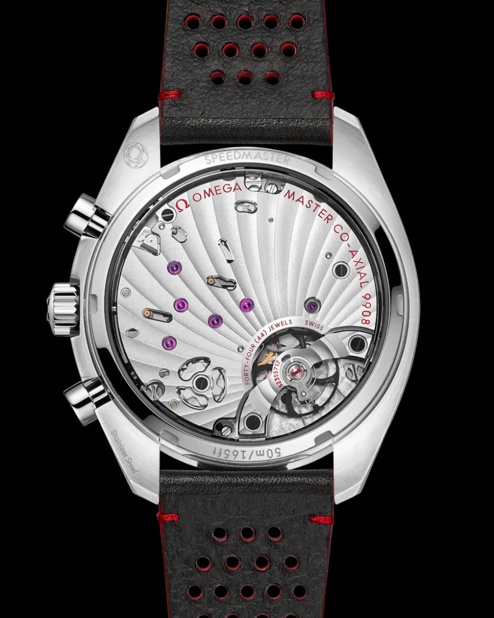 43 mm, steel on leather strap