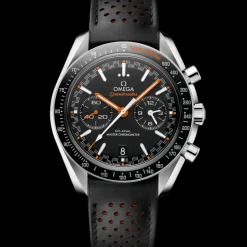 44.25 mm, steel on leather strap