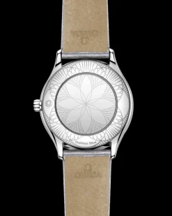 26 mm, steel on leather strap