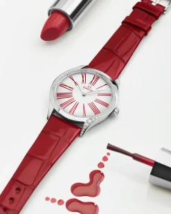 36 mm, steel on leather strap