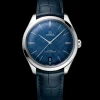 40 mm, steel on leather strap