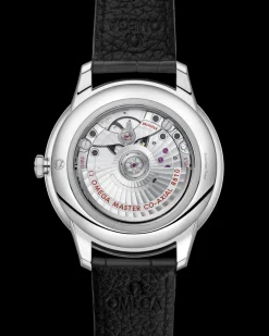 41 mm, steel on leather strap
