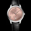 41 mm, steel on leather strap