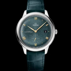 41 mm, steel on leather strap