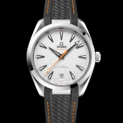 41 mm, steel on rubber strap