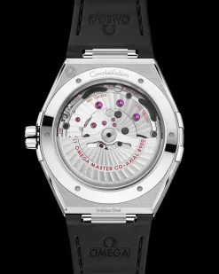 41 mm, steel on rubber strap