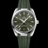 38 mm, steel on rubber strap