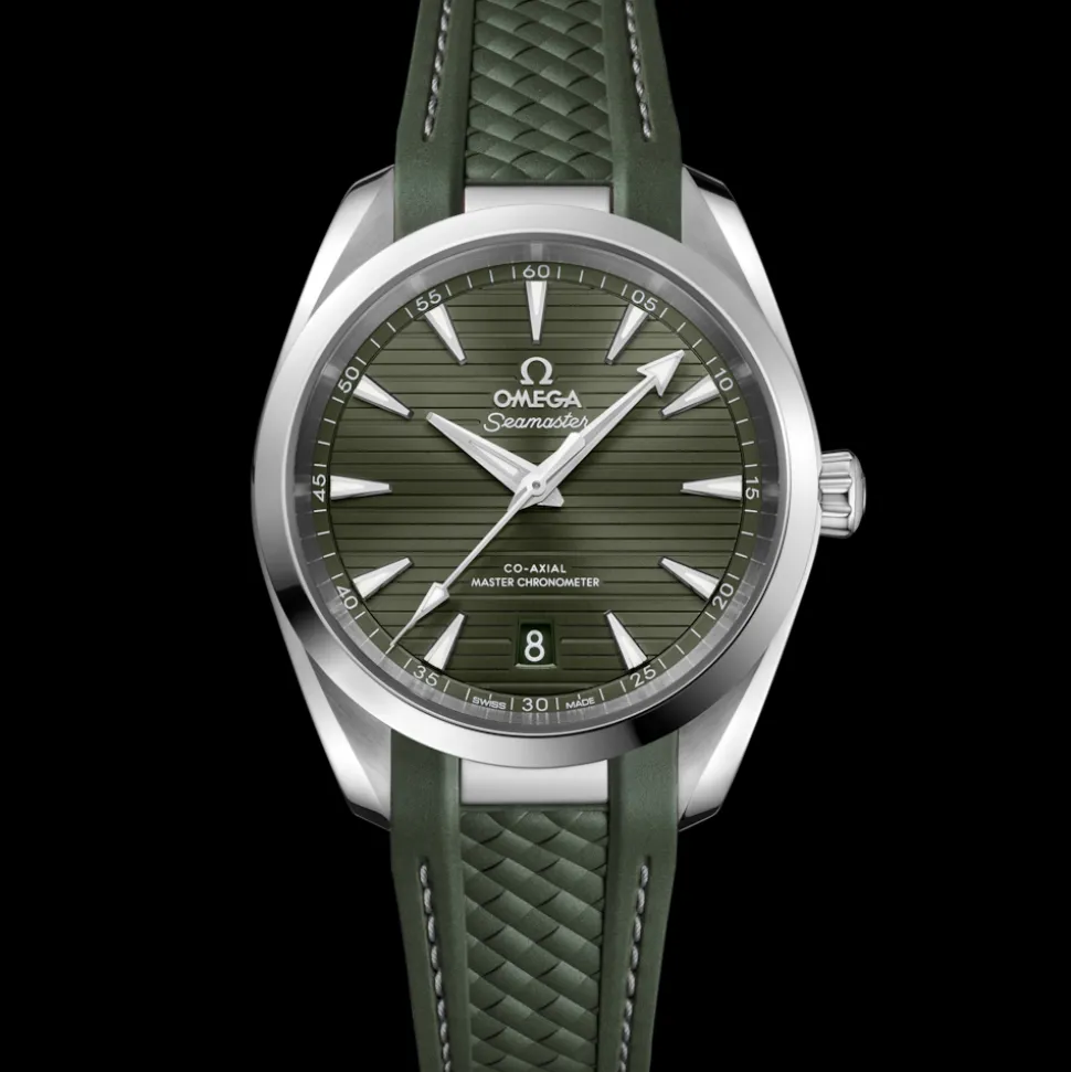 38 mm, steel on rubber strap