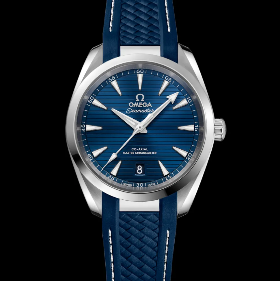 38 mm, steel on rubber strap