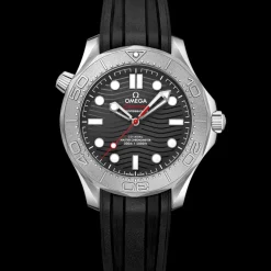 42 mm, steel on rubber strap