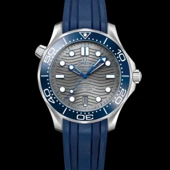 42 mm, steel on rubber strap