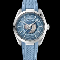 43 mm, steel on rubber strap