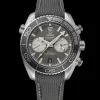 45.5 mm, steel on rubber strap