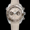 45.5 mm, steel on rubber strap