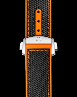 45.5 mm, steel on rubber strap