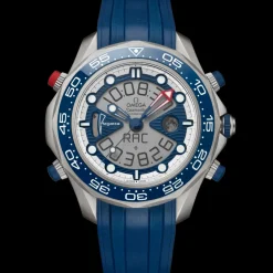 46.75 mm, titanium on rubber strap