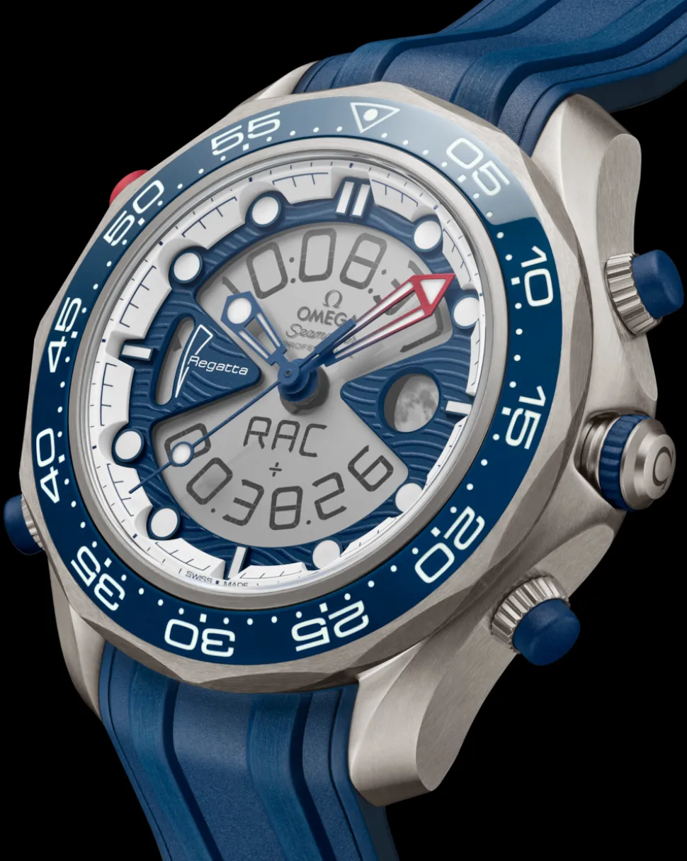 46.75 mm, titanium on rubber strap