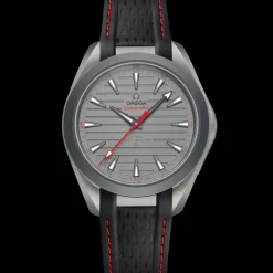 41 mm, titanium on rubber strap