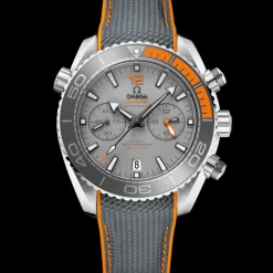 45.5 mm, titanium on rubber strap