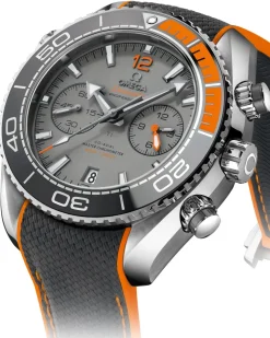 45.5 mm, titanium on rubber strap