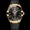 41 mm, yellow gold on leather strap