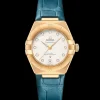 29 mm, yellow gold on leather strap