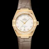 29 mm, yellow gold on leather strap
